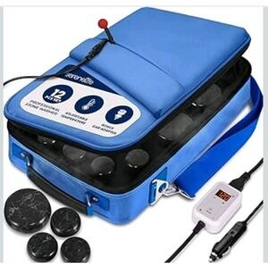 Portable Massage Stone Warmer Set - Electric Spa Hot Stones Massager and Heater